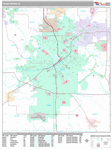 Cedar Rapids Wall Map Premium Style
